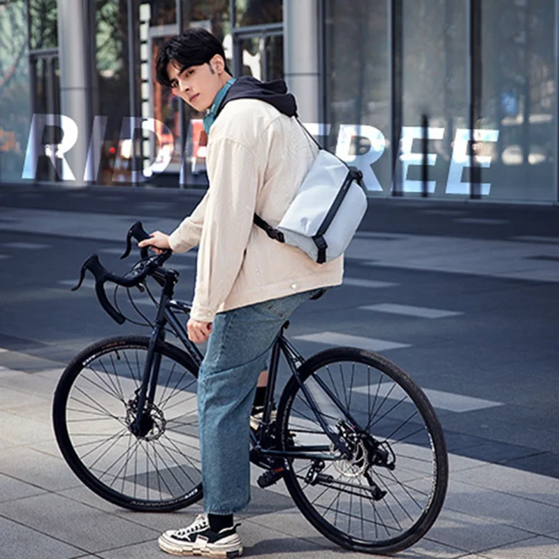 MARK RYDEN MR2819 Stylish 900D Oxford Cloth Single Shoulder Chest Bag Men Casual Crossbody Bag - Schwarz
