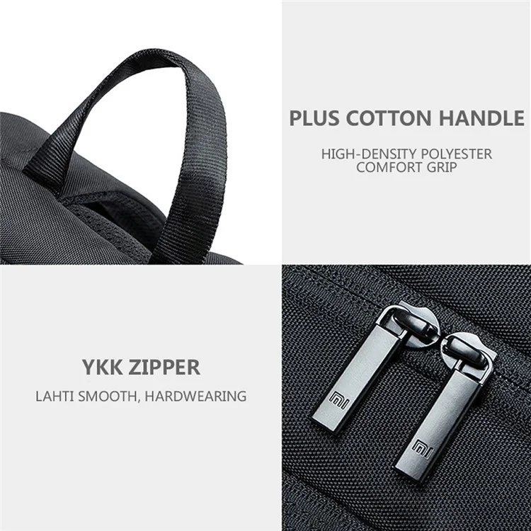 XIAOMI Stylish Business Laptop Backpack 18L Travel Casual 900D Oxford Cloth Waterproof Daypack - Gris foncé