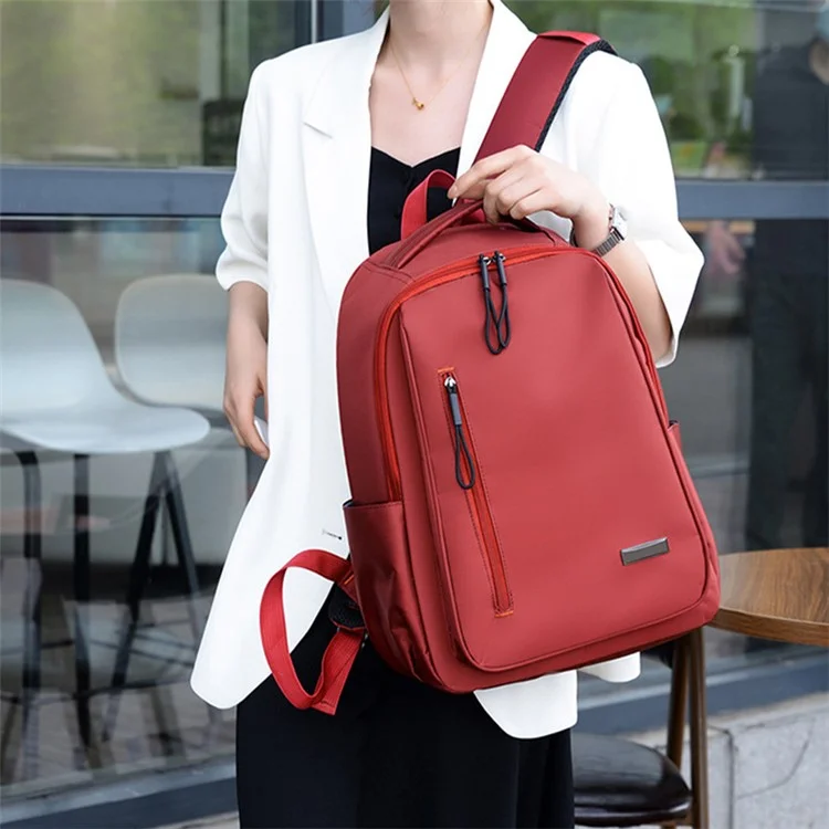 Lässiger Rucksack Laptop-Tagesrucksack Buchbeutel Schul- und Reiseschuler Umhängetasche - Rot