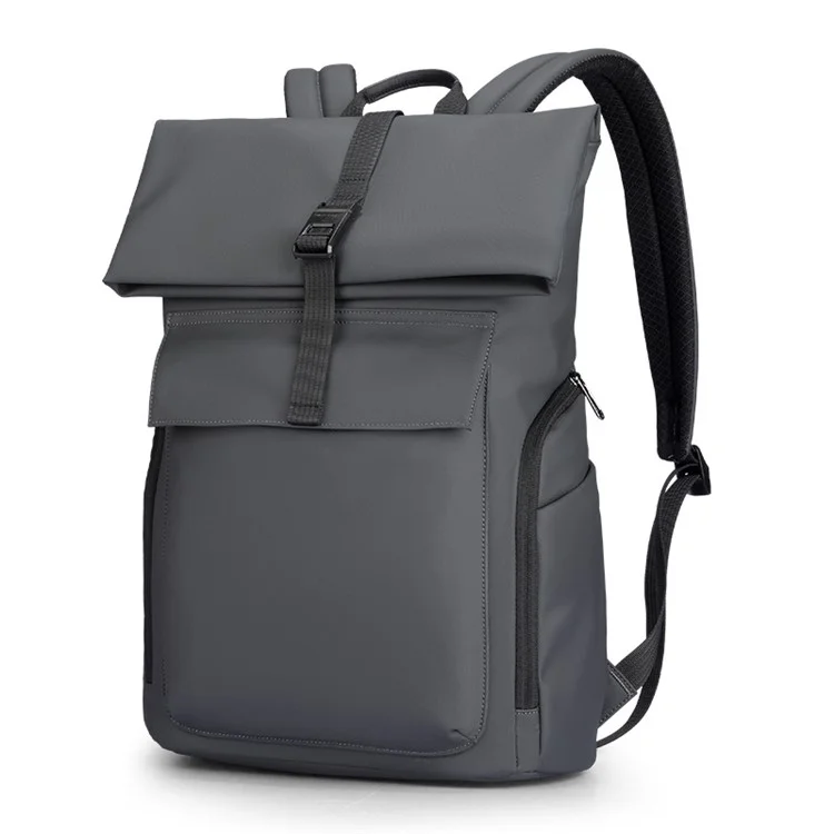 MARK RYDEN MR9366SJ 13,2L Sac à bandoulière en tissu Oxford d'affaires Sac à dos pour ordinateur portable Gros sac de jour avec bouton magnétique - Gris