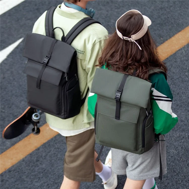 MARK RYDEN MR9366SJ 13,2L Sac à bandoulière en tissu Oxford d'affaires Sac à dos pour ordinateur portable Gros sac de jour avec bouton magnétique - Gris