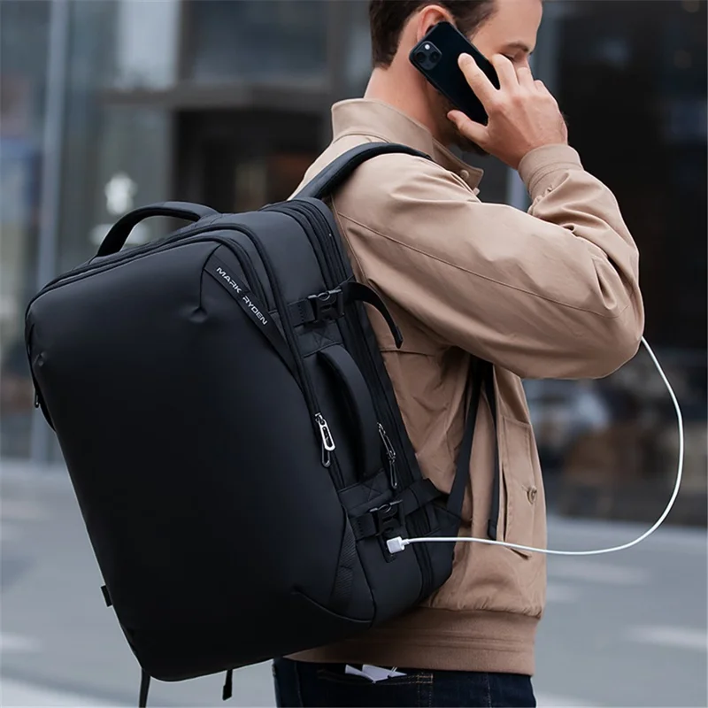 MARK RYDEN MR9993KR 43L Business Men Oxford Cloth Backpack Regolabile Capacità 17.3-inch Laptop Dual Shoulders Bag - Nero