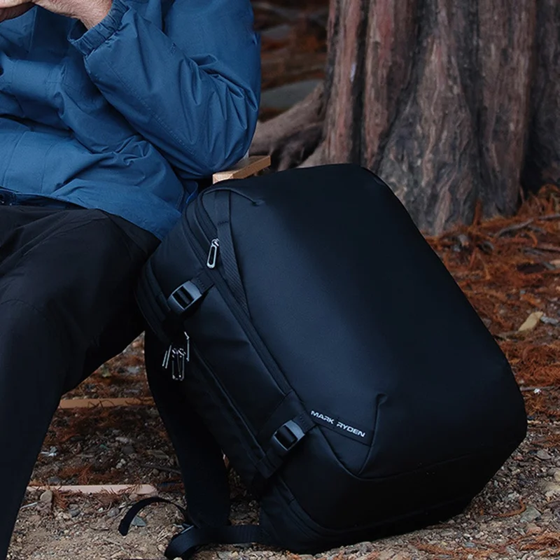 MARK RYDEN MR9993KR 43L Business Men Oxford Cloth Backpack Regolabile Capacità 17.3-inch Laptop Dual Shoulders Bag - Nero