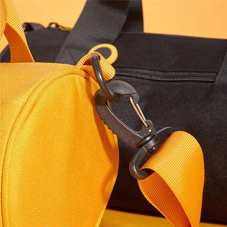 Duffel Bag Nylon Oxford Cloth Waterproof Cross-body Shoulder Cylinder Bag Large Capacity Handbag, Size: L - Yellow