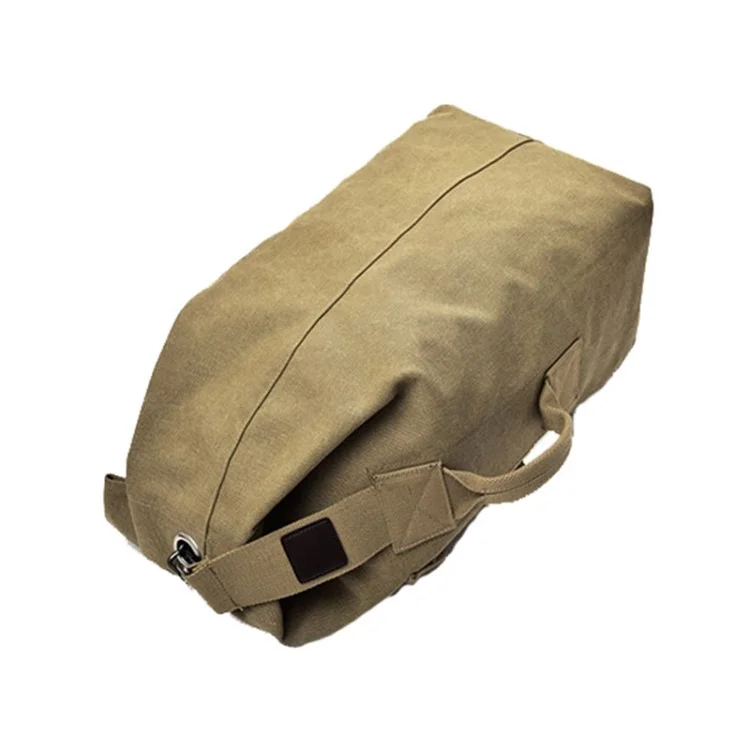 Outdoor Travel Camping Men Backpack Rucksack Canvas Luggage Bag, Size S: 45x26x20cm - Black