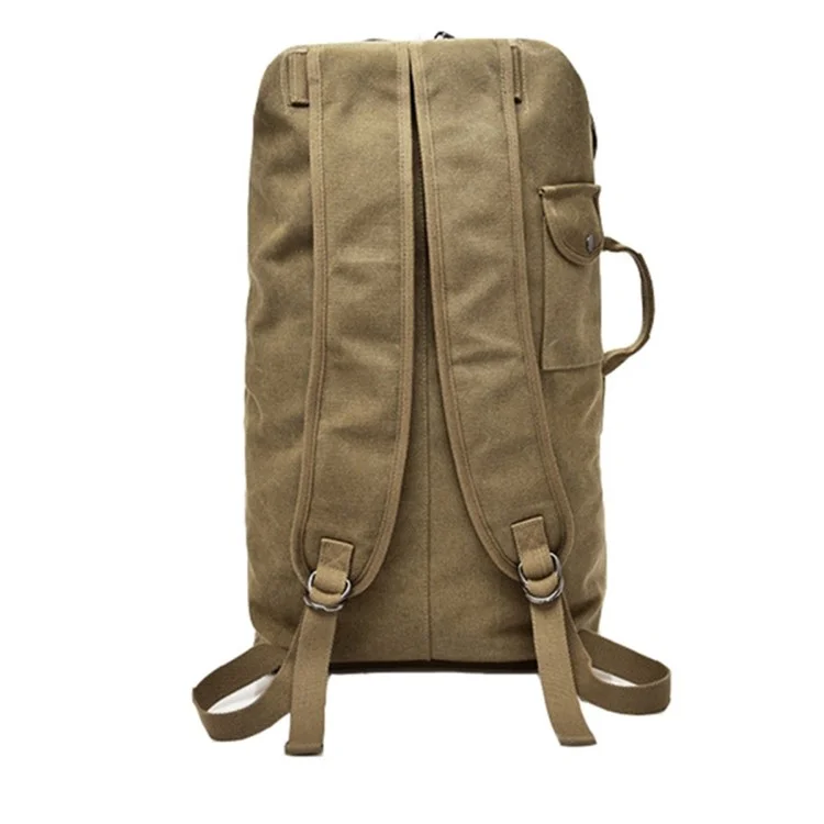 Outdoor Travel Camping Men Backpack Rucksack Canvas Luggage Bag, Size S: 45x26x20cm - Black