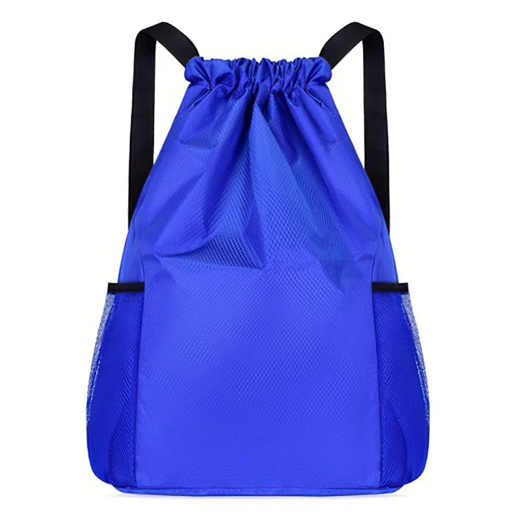 Oxford Cloth Backpack Drawstring Sports Storage Bag Large Capacity Basketball Carry Portable Pouch, Size: S - Sapphire