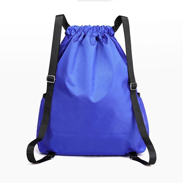 Oxford Cloth Backpack Drawstring Sports Storage Bag Large Capacity Basketball Carry Portable Pouch, Size: S - Sapphire