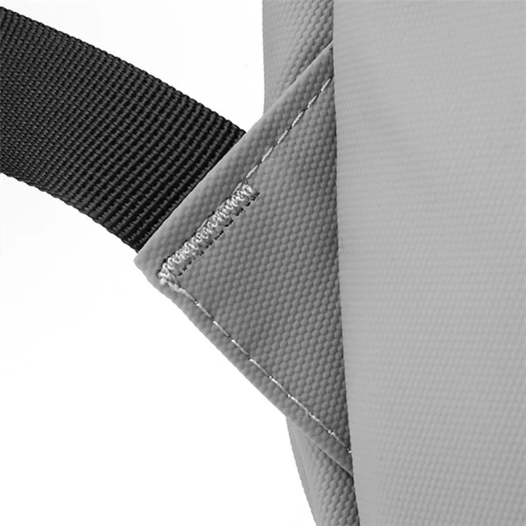 Mochila de Viaje Informal para Hombres Mochila de Nailon con Puerto de Carga USB - Gris