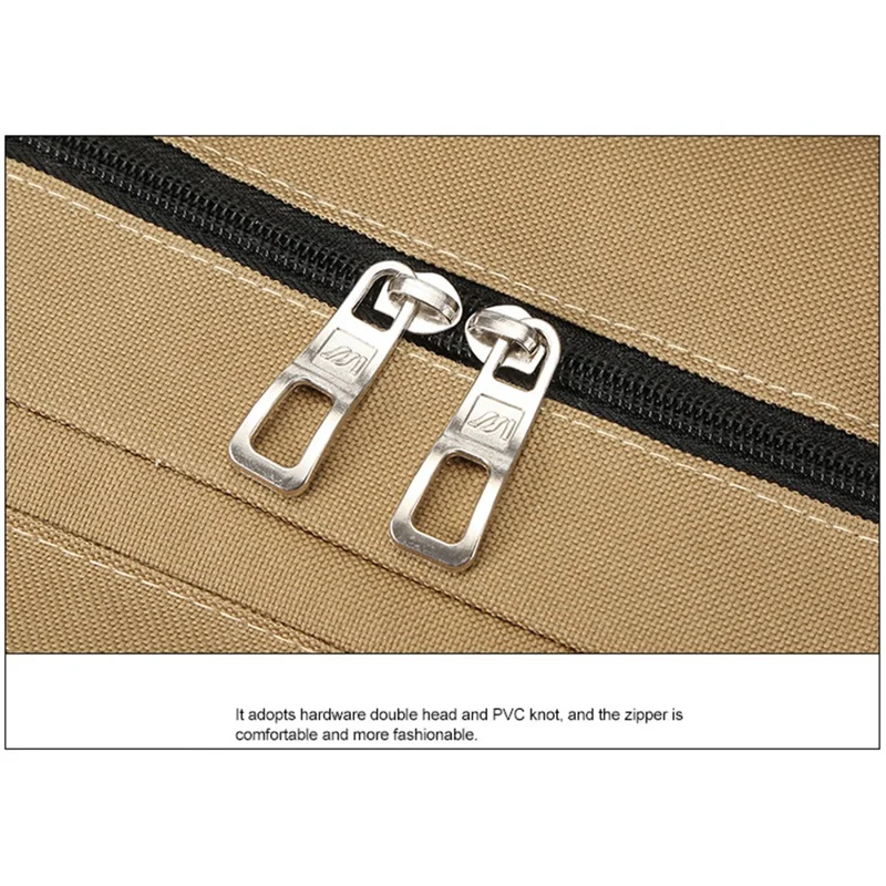 Multifunctional Large Nylon Backpack Casual Daypack Outdoor Travel Hiking Rucksack - Light Brown