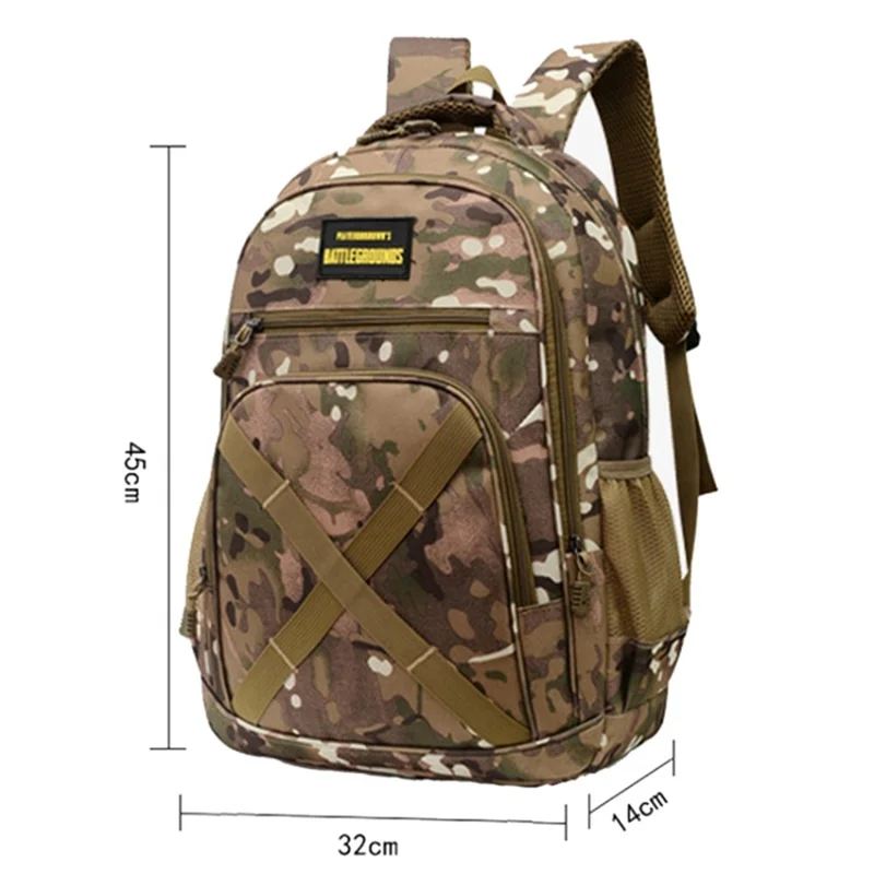 Sac à dos casual de voyage en camouflage pour hommes et femmes, grande capacité, double épaules - Camouflage
