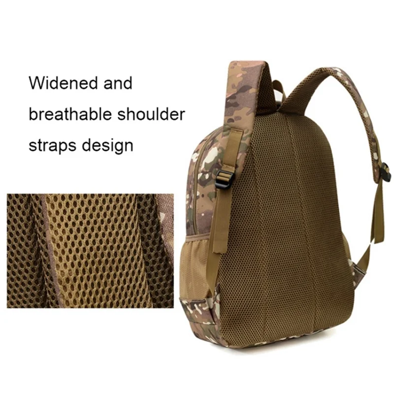 Sac à dos casual de voyage en camouflage pour hommes et femmes, grande capacité, double épaules - Camouflage