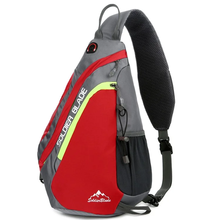 SOLDIER BLADE 8829 Outdoor Leisure Cross Body Bag Sports Climbing Bag Polyester Zippered Shoulder Bag - Red