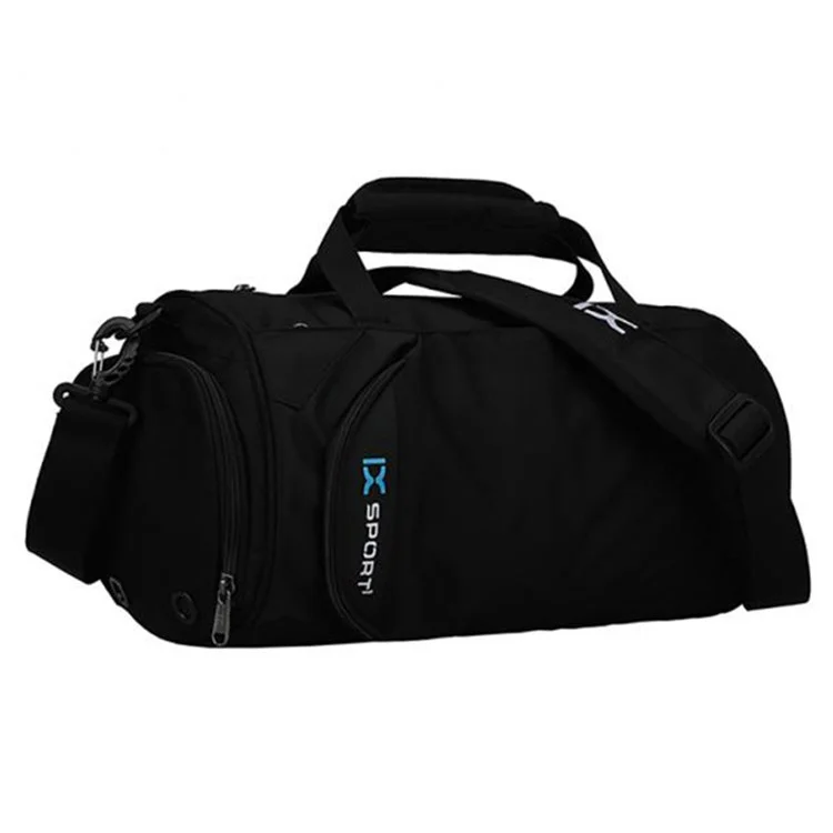OUTDOOR INOXTO Polyester Gym Bag Trocknen und Feuchten Abteilungstasche Sportduffel Kurzurlaub Campingtasche - Schwarz