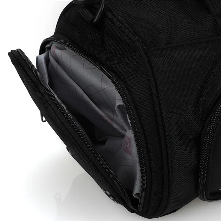 OUTDOOR INOXTO Polyester Gym Bag Trocknen und Feuchten Abteilungstasche Sportduffel Kurzurlaub Campingtasche - Schwarz
