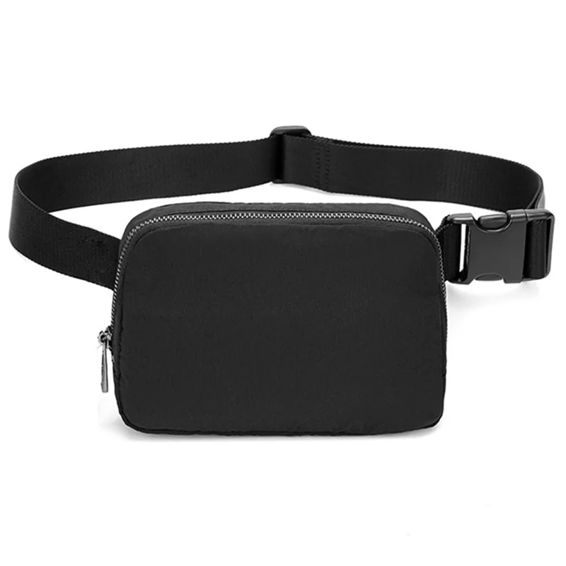 Stylish Men Women Nylon Waterproof Chest Waist Bag Sport Casual Crossbody Bag - Black