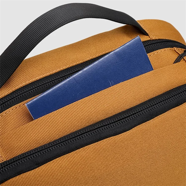 Mochila casual para homens de negócios CF1848 Poliéster Bolsa para transporte de laptop - Cáqui