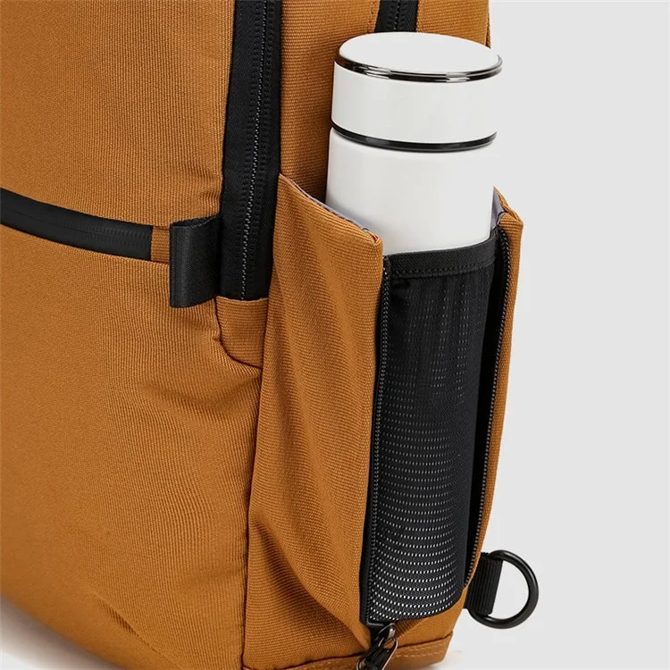 Mochila casual para homens de negócios CF1848 Poliéster Bolsa para transporte de laptop - Cáqui
