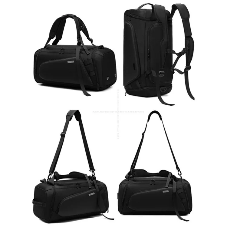 Borsone da viaggio MINGLU Oxford Cloth Waterproof - Nero