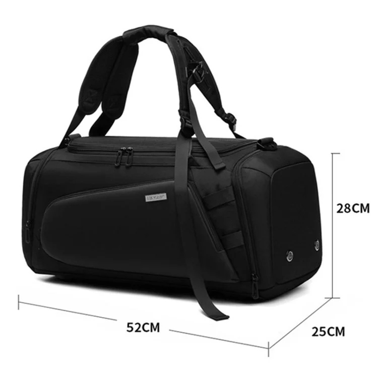 Borsone da viaggio MINGLU Oxford Cloth Waterproof - Nero