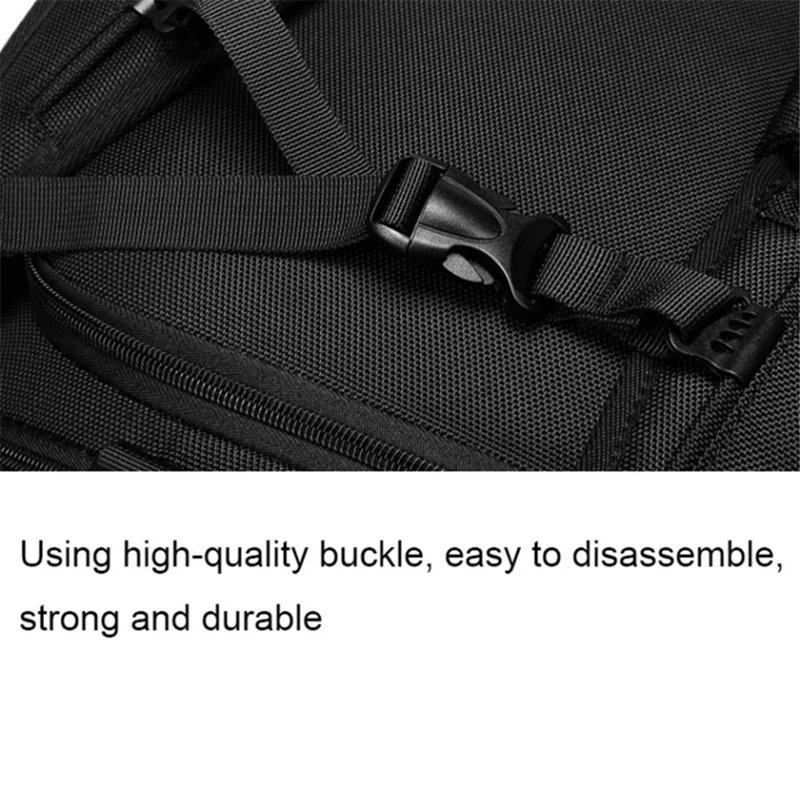 MINGLU Oxford Cloth Waterproof Luggage Duffel Bag Travel Gym Crossbody Bag Backpack - Grey