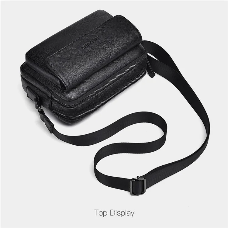 WEIXIER D274 Retro Casual Men Single Shoulder Messenger Bag PU Leather Anti-splash Crossbody Bag