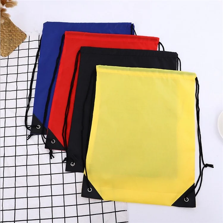 Bolsa Desportiva Portátil de Poliéster 210D com Cordão de Ajuste - Amarelo