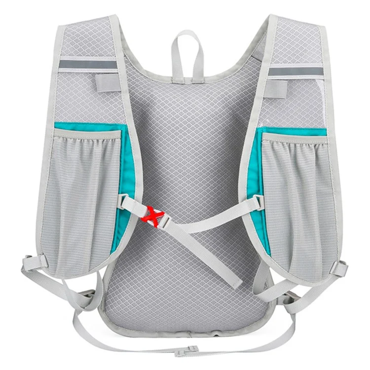 NEWTHEWAY Mochila Dobrável Esportiva Ao Ar Livre, Corrida, Ciclismo, Poliéster, Antirespingo, Dupla Alça de Ombro - Verde