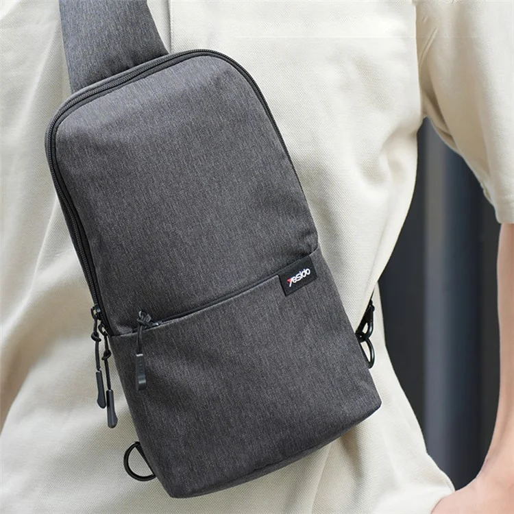 YESIDO WB33 Borsa a tracolla da uomo resistente all'acqua in poliestere per viaggio, sport, uso quotidiano