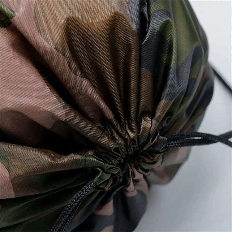 Camouflage Backpack Drawstring Bag 210D Polyester Sports Gym Bag Outdoor Camping Hiking Storage Bag Sackpack