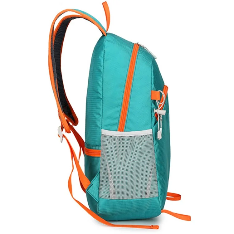 HUWAIJIANFENG 8023 Waterproof Nylon Backpack Foldable Camping Hiking Travel Rucksack Below 20L  - Green