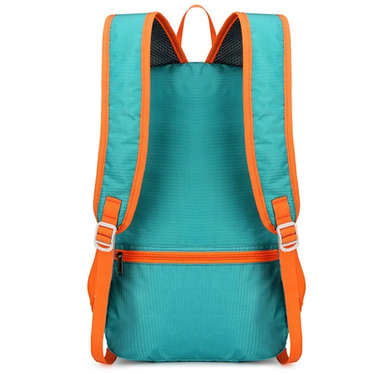 HUWAIJIANFENG 8023 Waterproof Nylon Backpack Foldable Camping Hiking Travel Rucksack Below 20L  - Green