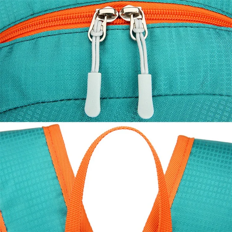 HUWAIJIANFENG 8023 Waterproof Nylon Backpack Foldable Camping Hiking Travel Rucksack Below 20L  - Green