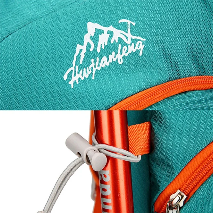 HUWAIJIANFENG 8023 Waterproof Nylon Backpack Foldable Camping Hiking Travel Rucksack Below 20L  - Green