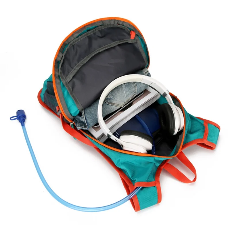 8035 Waterproof Nylon Backpack Reflective Outdoor Camping Hiking Travel Rucksack - Green