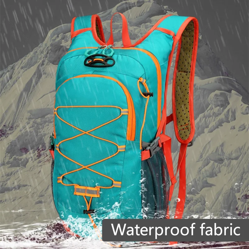 8035 Waterproof Nylon Backpack Reflective Outdoor Camping Hiking Travel Rucksack - Green