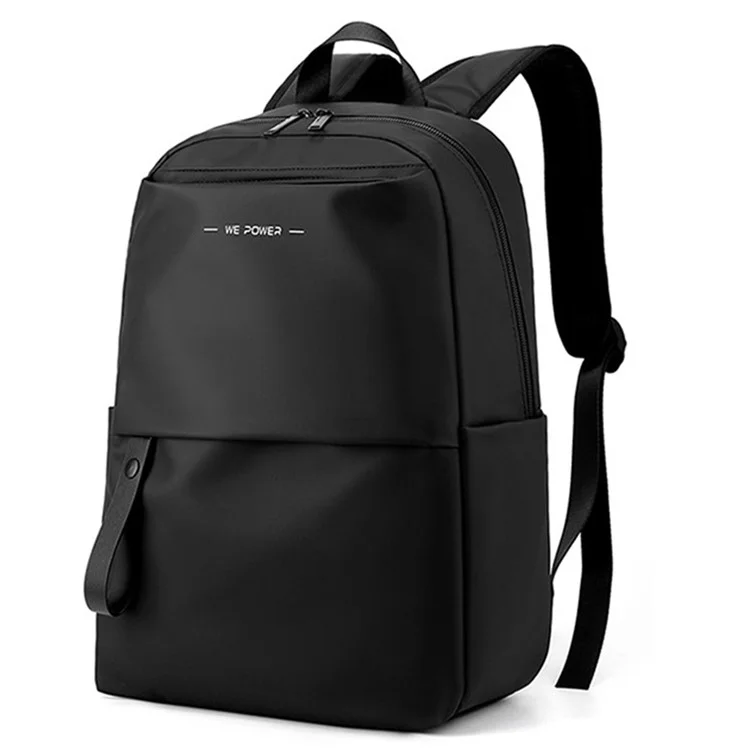 WEPOWER 1216 Waterproof Nylon Travel Backpack Men Casual Dual Shoulder Laptop Bag - Black
