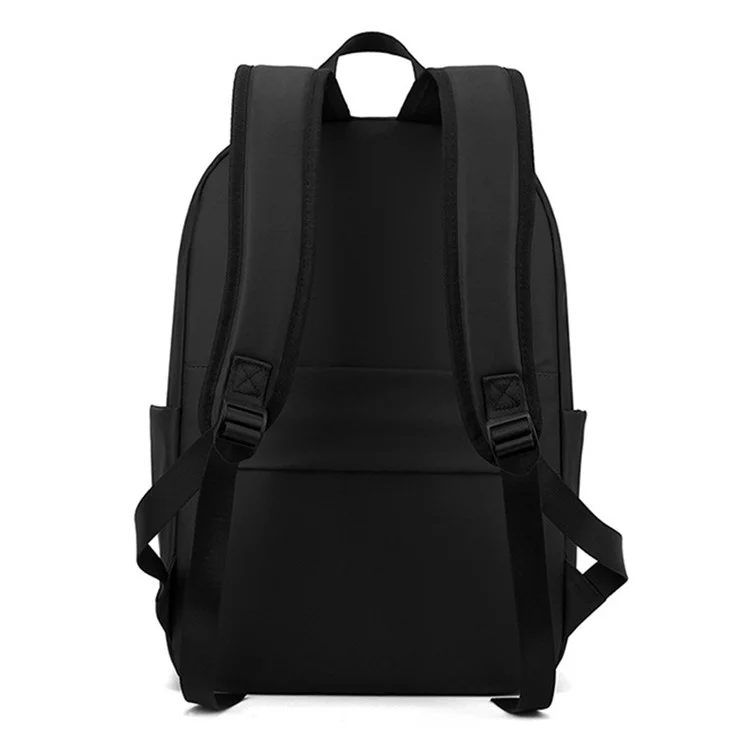 WEPOWER 1216 Waterproof Nylon Travel Backpack Men Casual Dual Shoulder Laptop Bag - Black