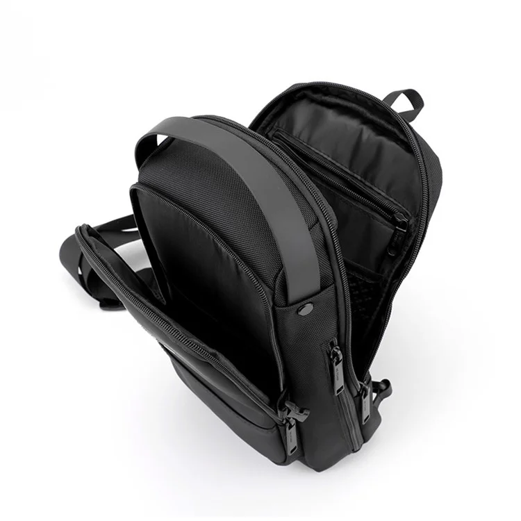 WEPOWER 3001 Nylon Oxford Cloth Chest Bag Waterproof Casual Men Single Shoulder Bag - Schwarz