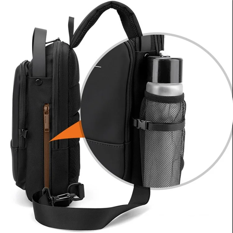 WEPOWER 3001 Nylon Oxford Cloth Chest Bag Waterproof Casual Men Single Shoulder Bag - Schwarz