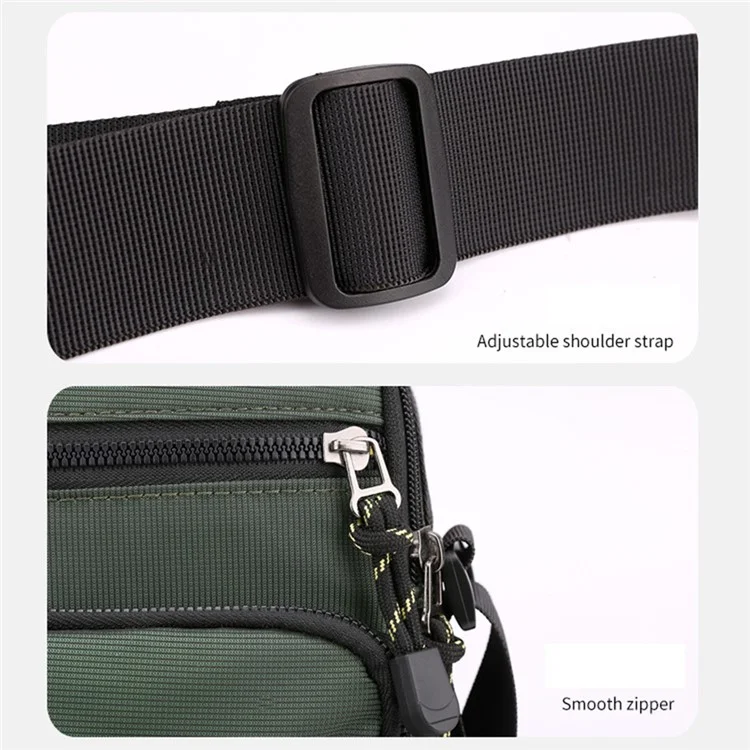 Bolso bandolera para hombres WEPOWER 5801, bolso de hombro para negocio, bolso de viaje de nailon - Verde