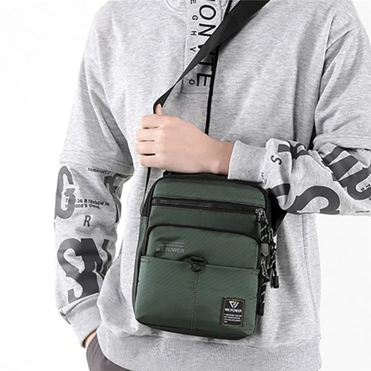 Bolso bandolera para hombres WEPOWER 5801, bolso de hombro para negocio, bolso de viaje de nailon - Verde