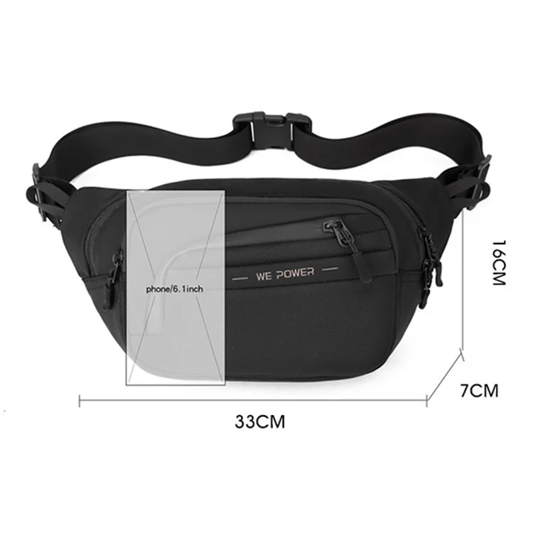 WEPOWER 2123 Men's Nylon Cloth Crossbody Sling Shoulder Bag Waist Pack Pouch for Travel, Hiking - Camouflage