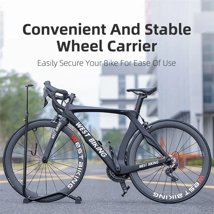 WEST BIKING YP0723017 2-In- 1 Bike Supported Hanger L-shaped Vertical Bicycles Parking Mount Holder Packing Rack
