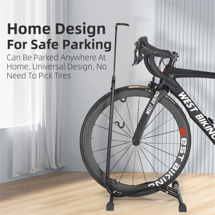 WEST BIKING YP0723017 2-In- 1 Bike Supported Hanger L-shaped Vertical Bicycles Parking Mount Holder Packing Rack