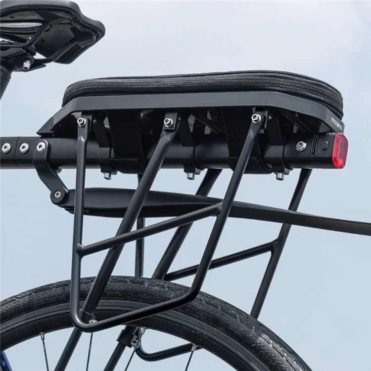 ROCKBROS Fahrrad-Gepäckträger Aluminiumlegierung Regal MTB Fahrrad-Sattelstützen-Tasche mit Schutzblech - Standard-Regal 