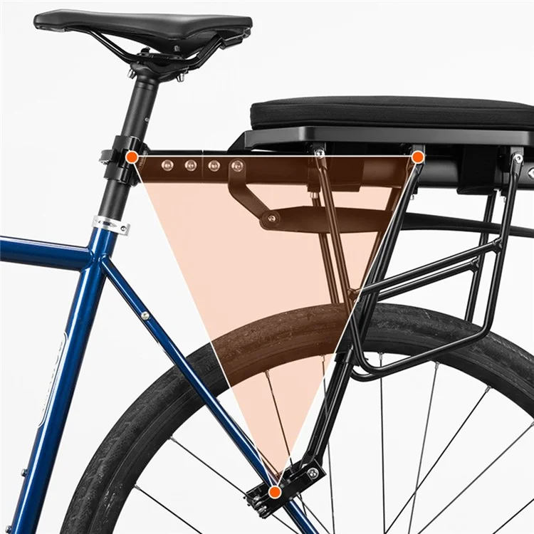 ROCKBROS Fahrrad-Gepäckträger Aluminiumlegierung Regal MTB Fahrrad-Sattelstützen-Tasche mit Schutzblech - Standard-Regal 