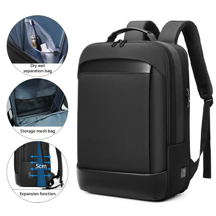 EURCOOL 8810 Mochila de Tecido Oxford com Porta USB para Carregamento