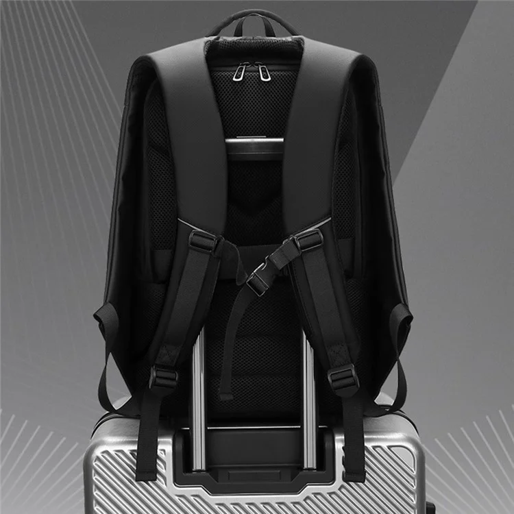 Sac à bandoulière de voyage pour homme EURCOOL 1755 avec port USB externe, version améliorée - Noir