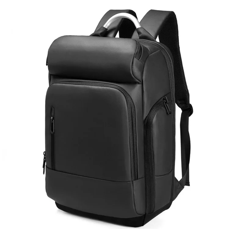 EURCOOL 1877 Zaino da Viaggio per Laptop in PVC e Poliestere con Porta USB Esterna - Nero